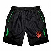 Men's San Francisco Giants Black Green Stripe MLB Shorts,baseball caps,new era cap wholesale,wholesale hats